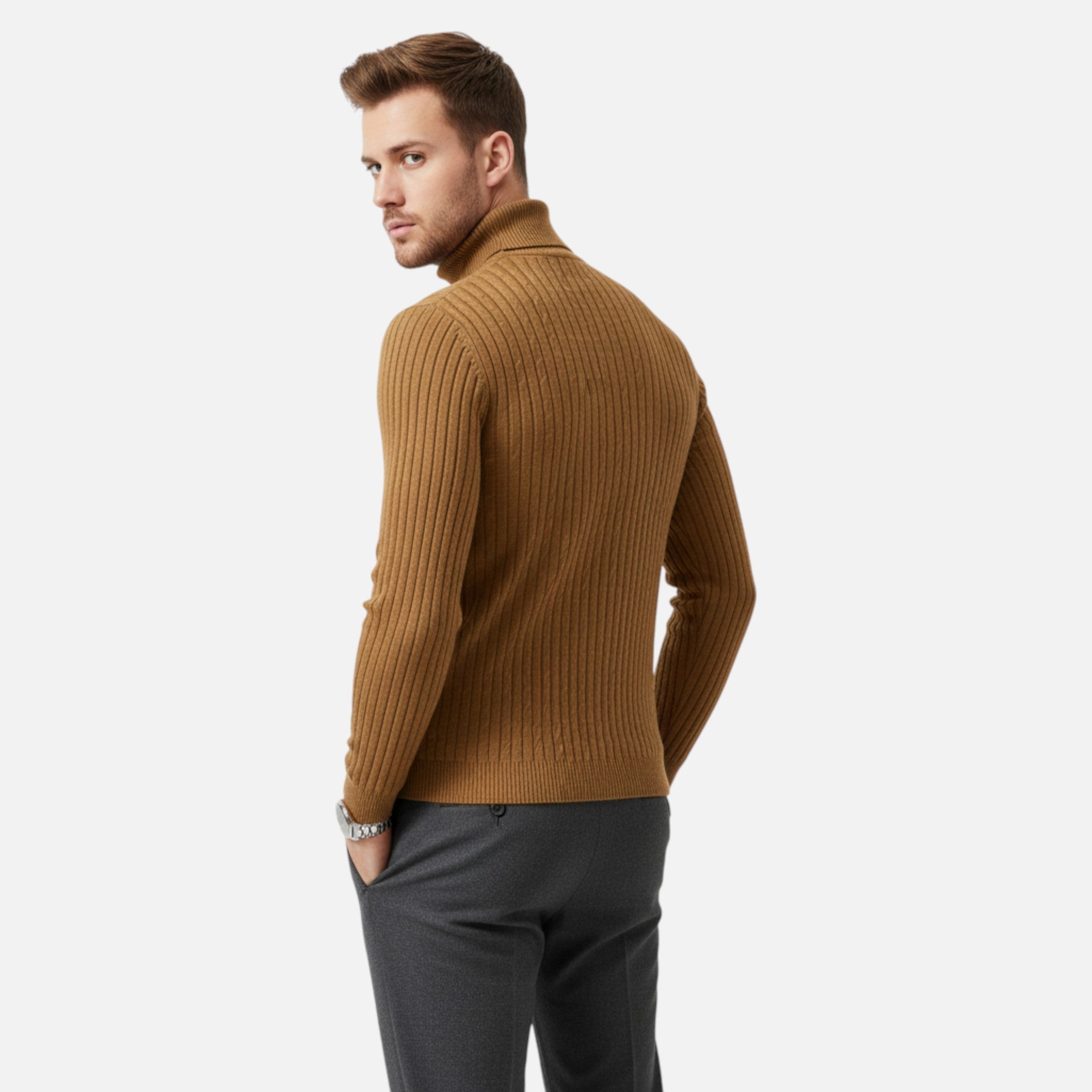 Velroismode | Men’s High Neck Turtleneck Sweater