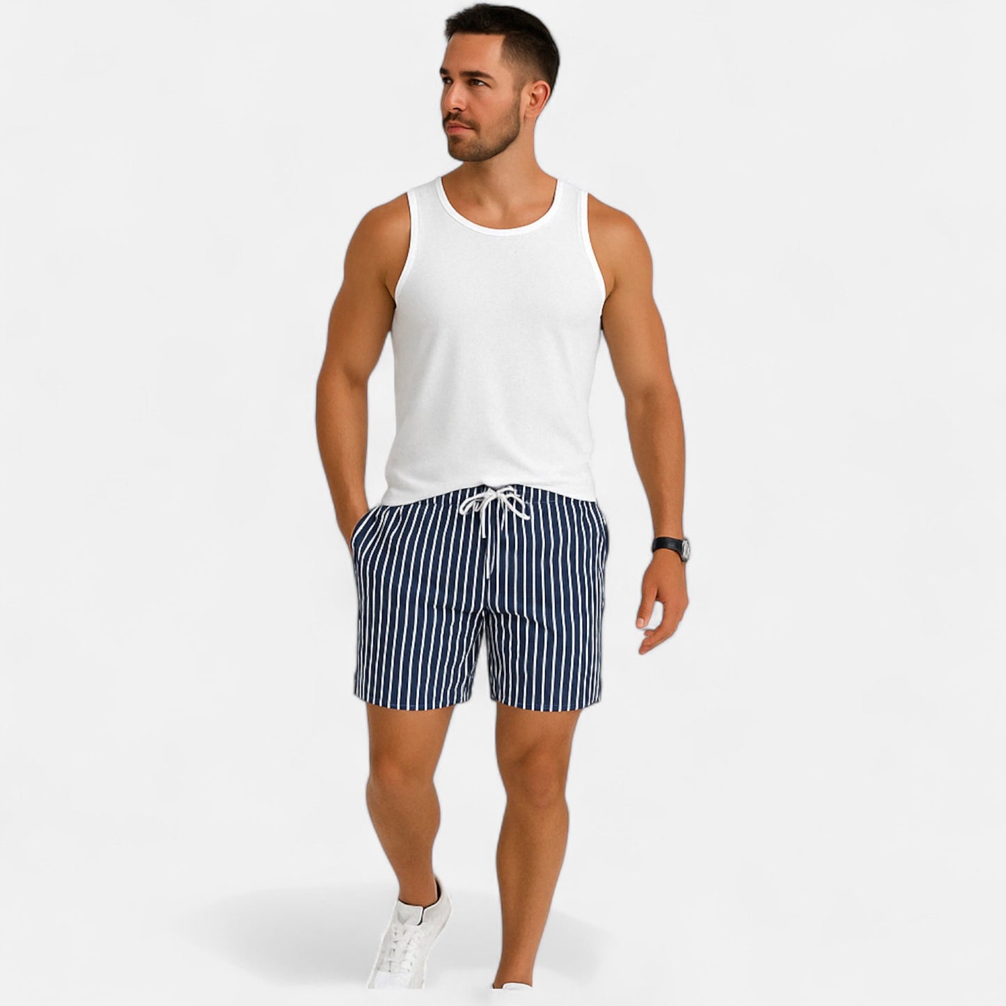VelroisMode | Men's Line Splicing Sports Shorts – Breathable, Bold, and Built for Summer Adventures