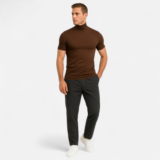 VelroisMode | Men's Turtleneck T-Shirt – Effortless Style, Everyday Comfort