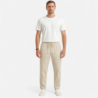 VelroisMode | Men's Cotton-Linen Drawstring Trousers – Effortless Summer Comfort