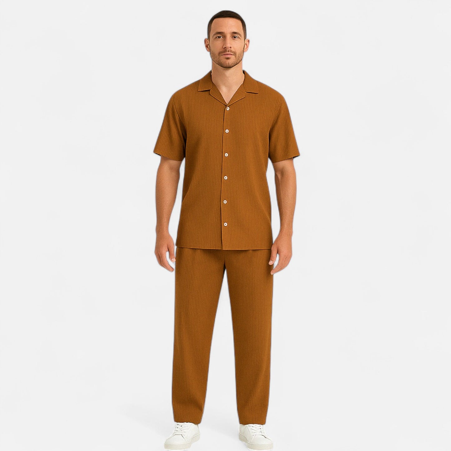 VelroisMode | Men's Casual Business Shirt & Trousers Set – Effortless Style, Everyday Comfort
