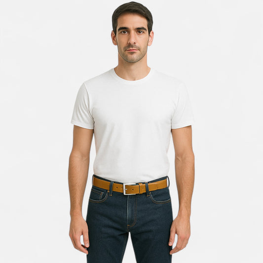 VelroisMode | Men's Classic Leather Belt – Timeless Elegance, Everyday Comfort