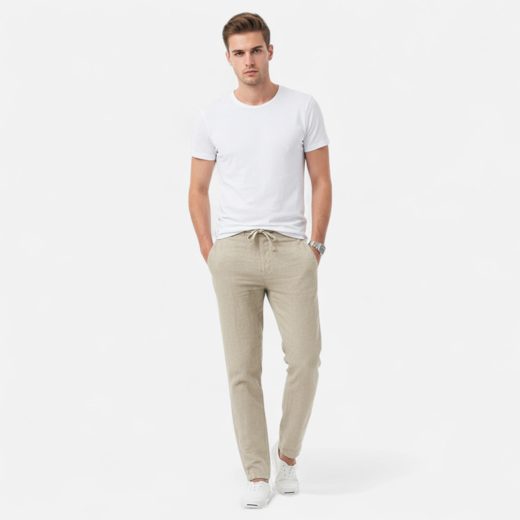 Velroismode | Men’s Slim Fit Trousers Business Pants