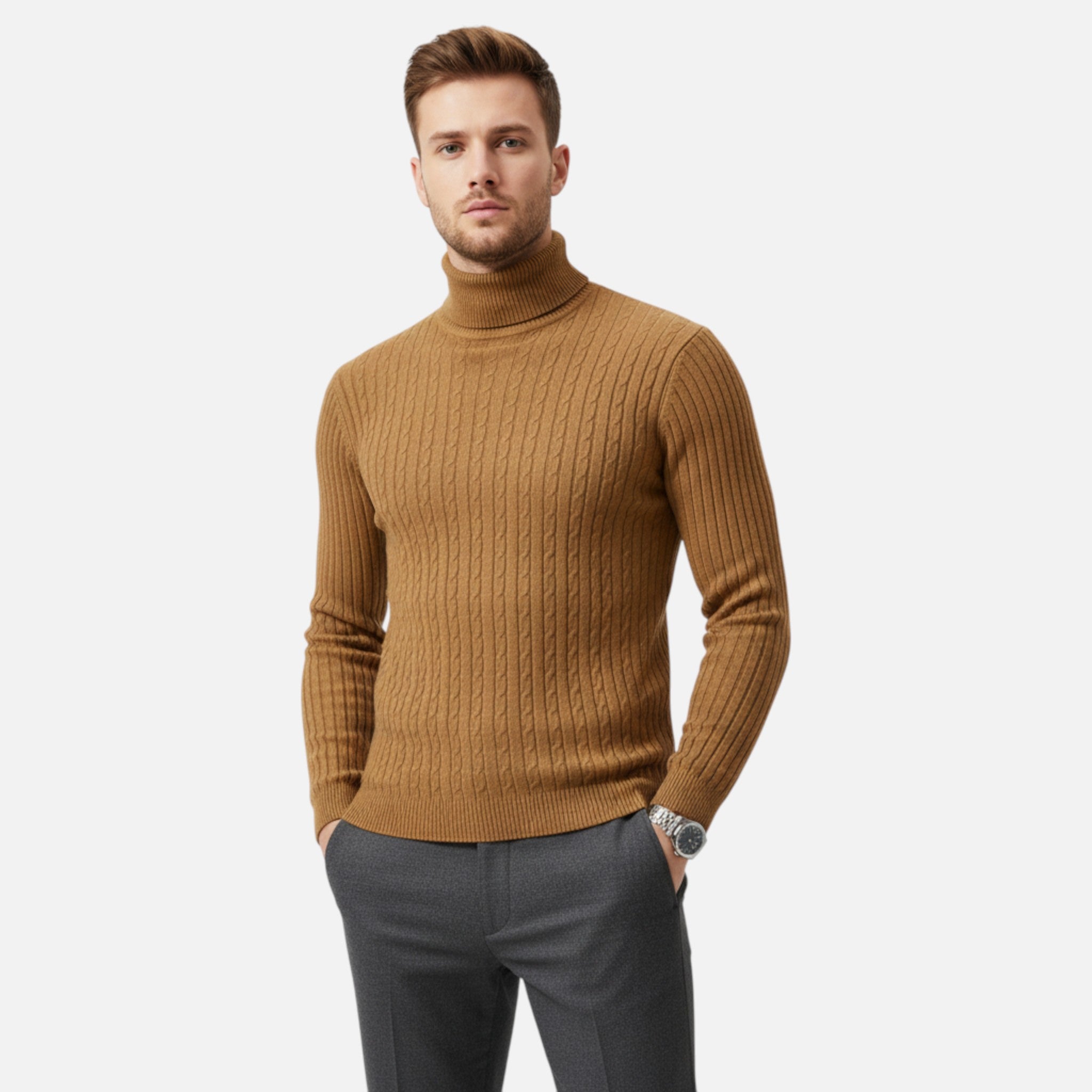 Velroismode | Men’s High Neck Turtleneck Sweater