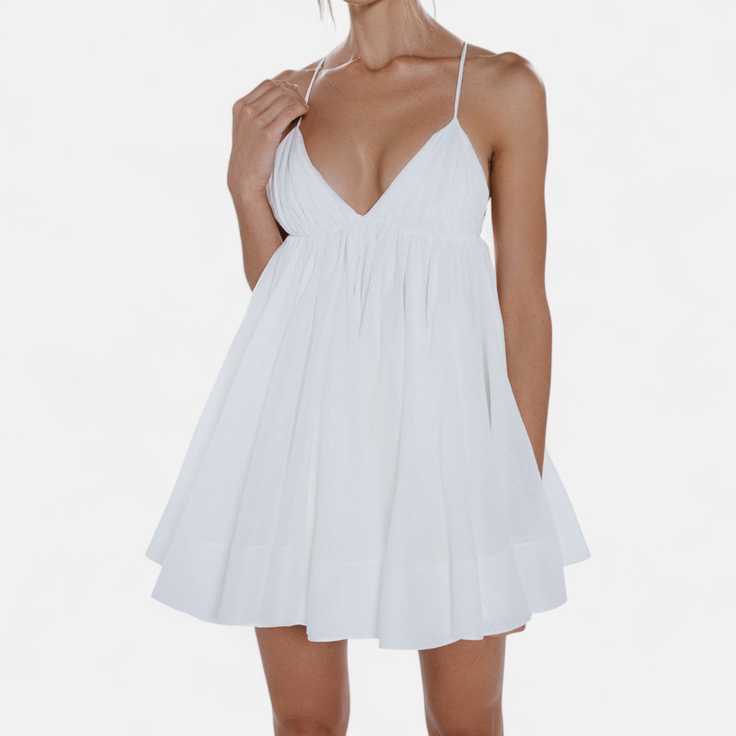 VelroisMode | Women's V-Neck Printed Mini Dress – Effortless Elegance, Everyday Comfort