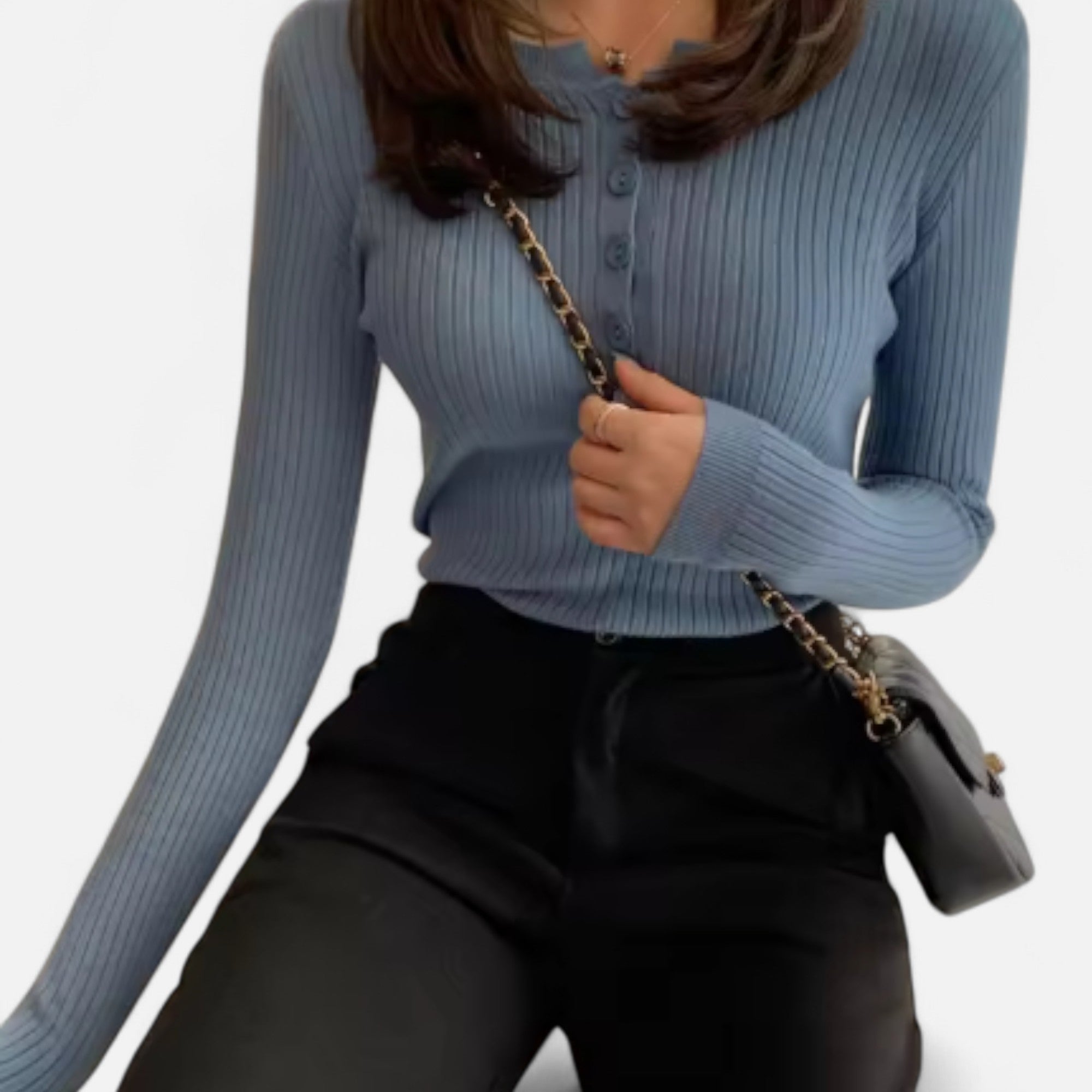 Velroismode | Women’s Knitted Button Sweater