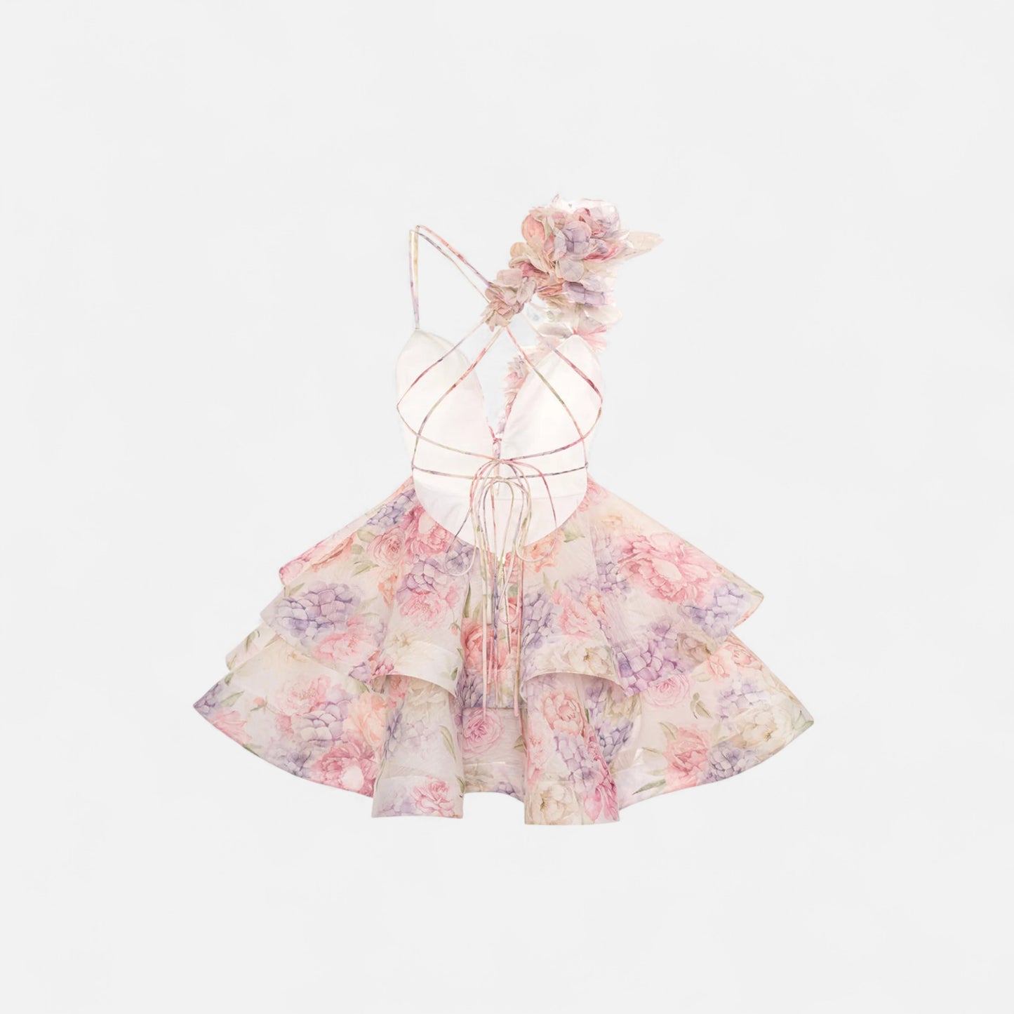 VelroisMode | Women's V-Neck Printed Mini Dress – Effortless Elegance, Everyday Comfort