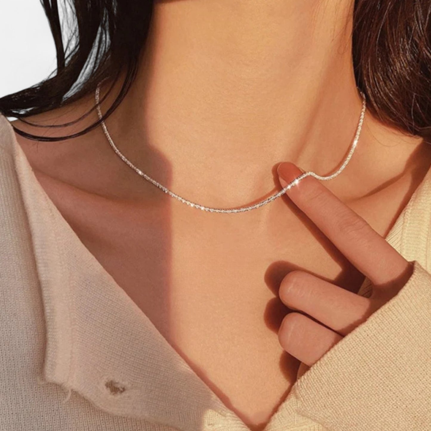 VelroisMode | Sparkling Necklace Chain – Radiant Elegance, Everyday Luxury