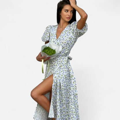 VelroisMode | Women's Light Floral Long Dress – Effortless Elegance, Everyday Comfort