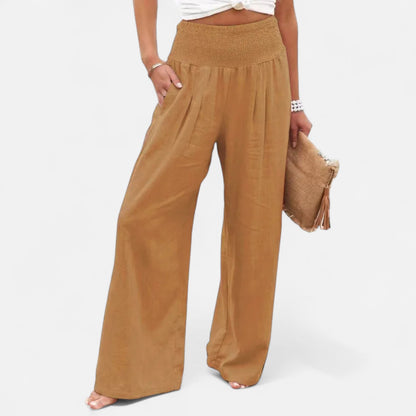 VelroisMode | Women's Cotton High-Waist Elastic Pants – Effortless Elegance, Everyday Comfort