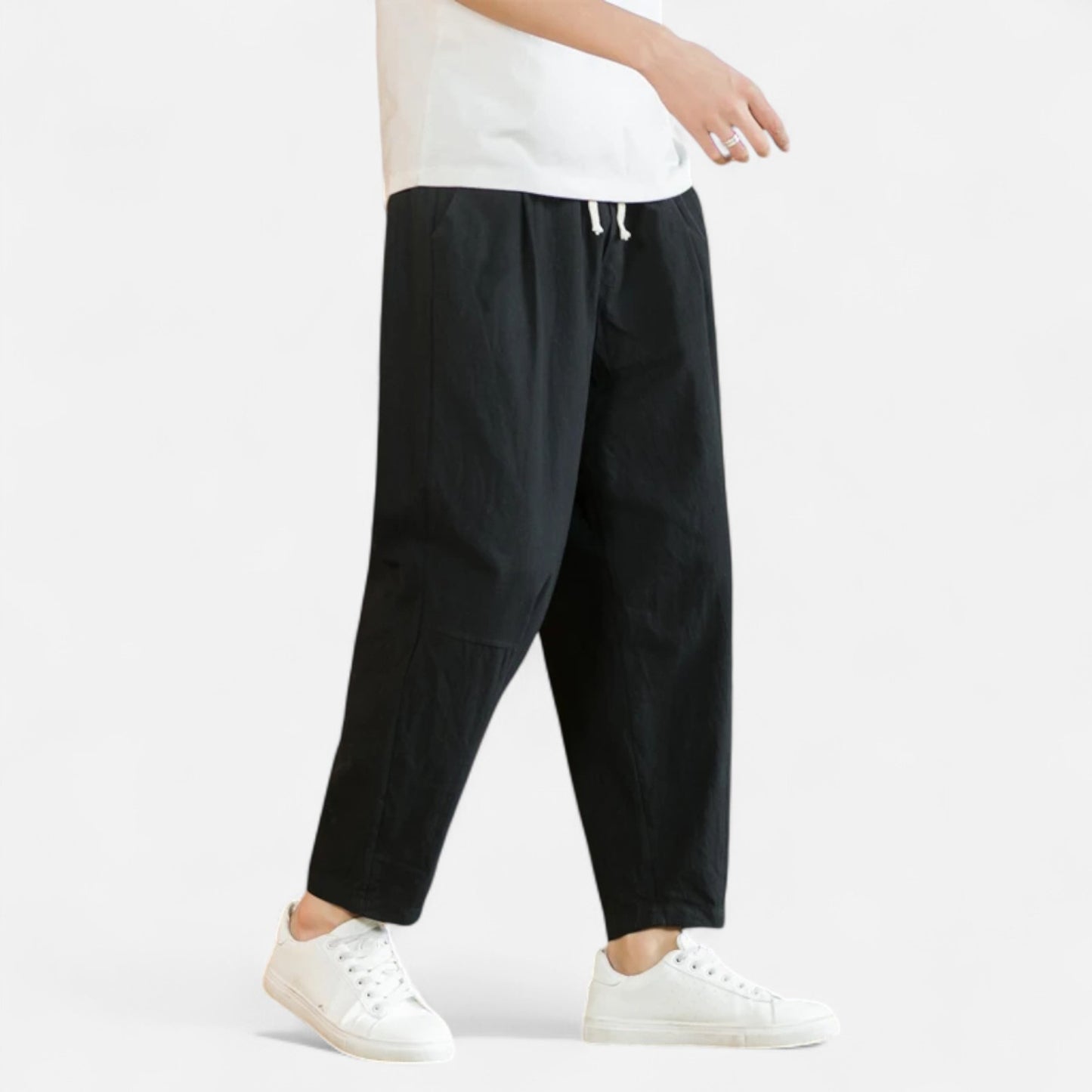 VelroisMode | Men's Cotton-Linen Drawstring Trousers – Effortless Summer Comfort