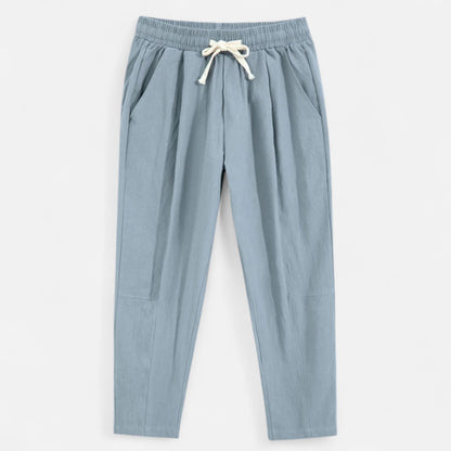 VelroisMode | Men's Cotton-Linen Drawstring Trousers – Effortless Summer Comfort