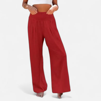 VelroisMode | Women's Cotton High-Waist Elastic Pants – Effortless Elegance, Everyday Comfort