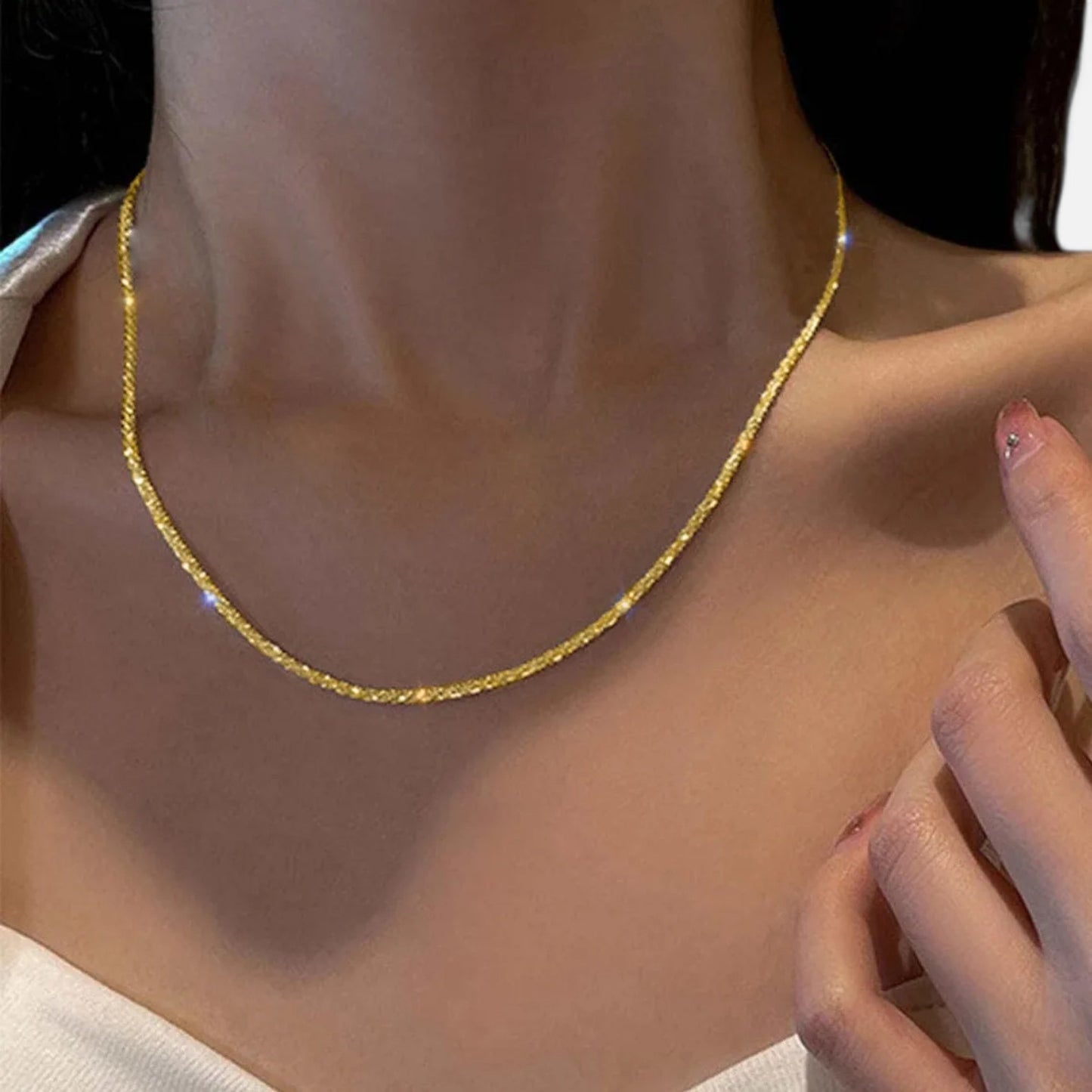 VelroisMode | Sparkling Necklace Chain – Radiant Elegance, Everyday Luxury