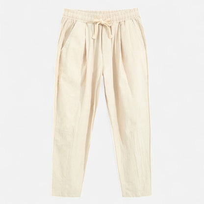 VelroisMode | Men's Cotton-Linen Drawstring Trousers – Effortless Summer Comfort