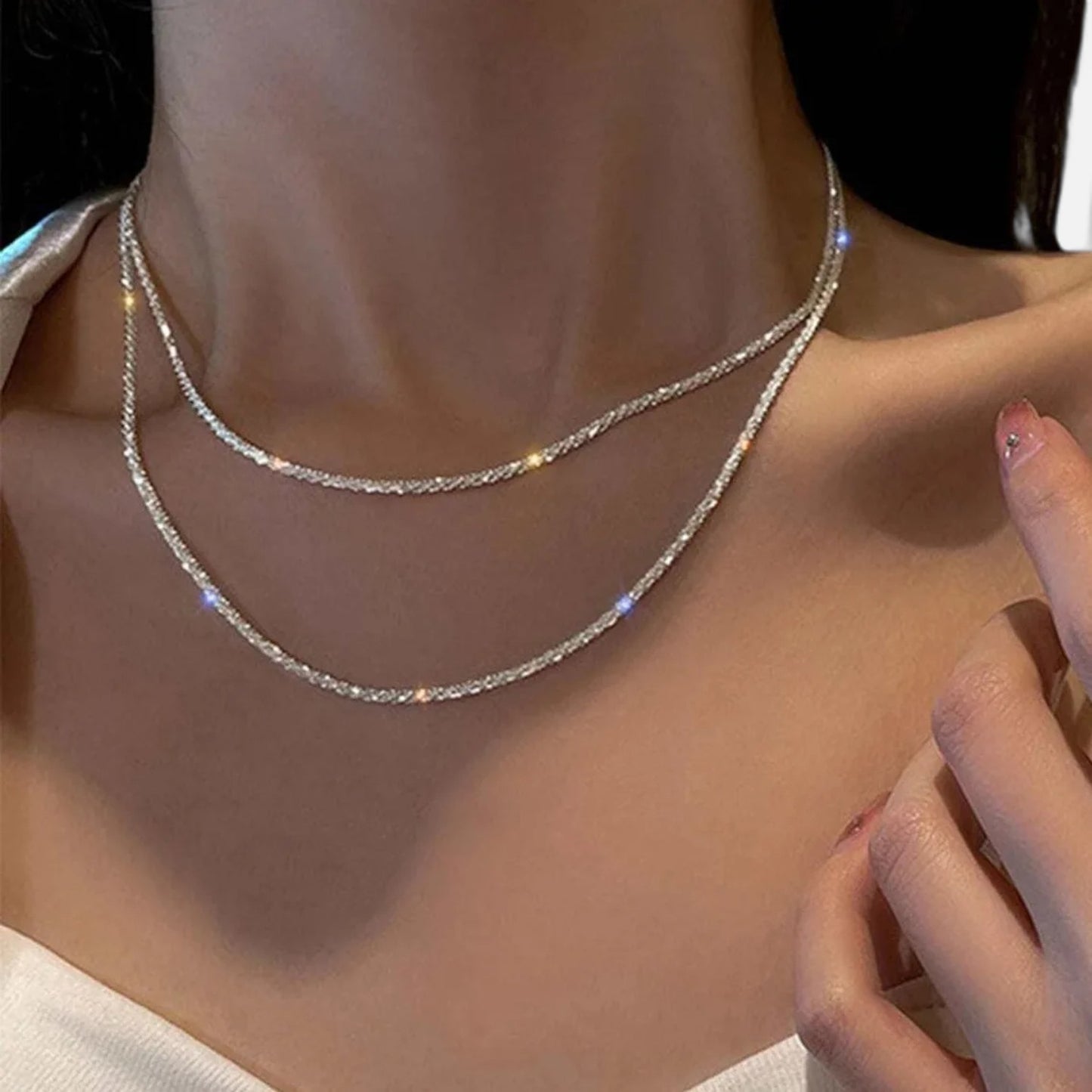 VelroisMode | Sparkling Necklace Chain – Radiant Elegance, Everyday Luxury