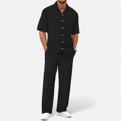 VelroisMode | Men's Casual Business Shirt & Trousers Set – Effortless Style, Everyday Comfort