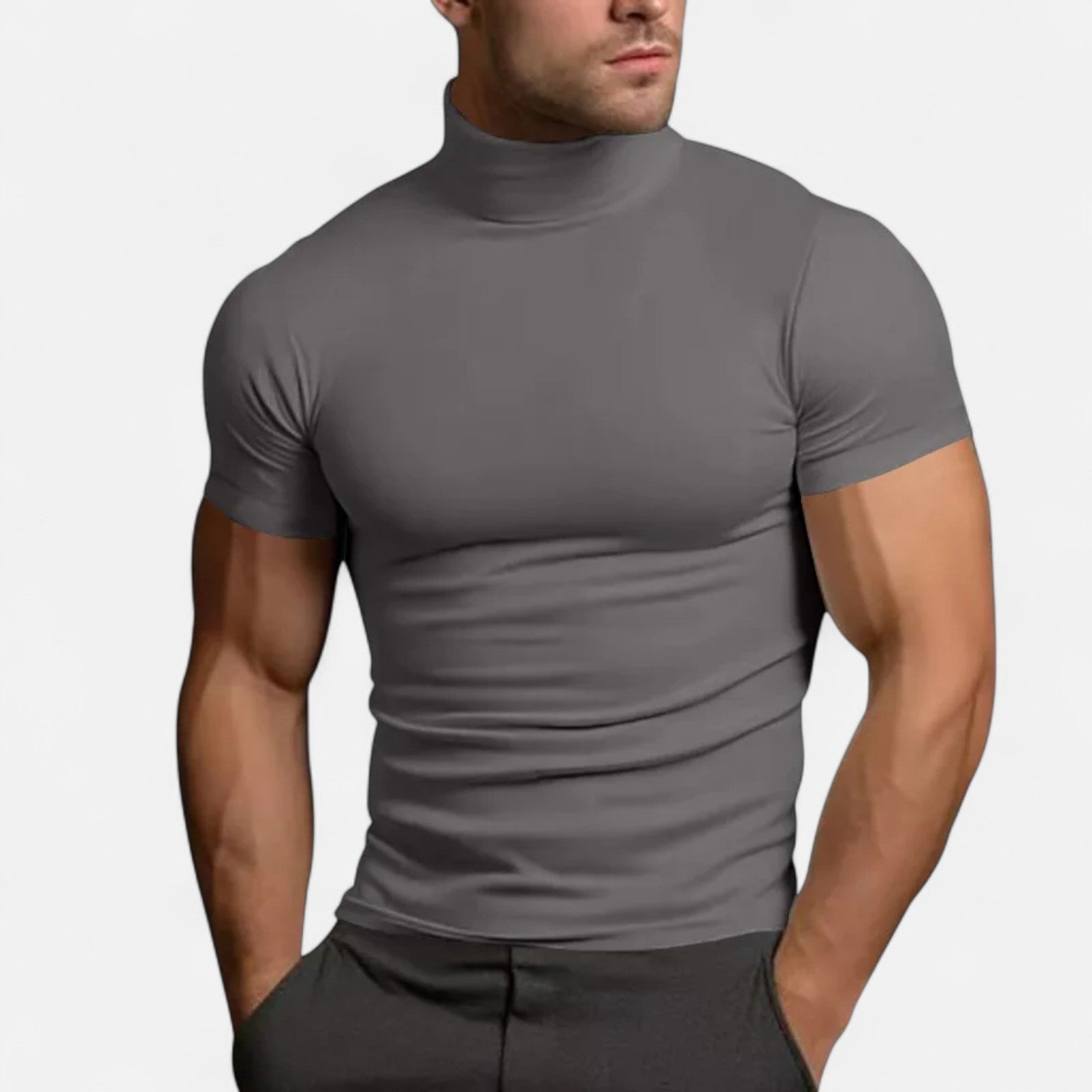 Velroismode | Men's Turtleneck T-Shirt