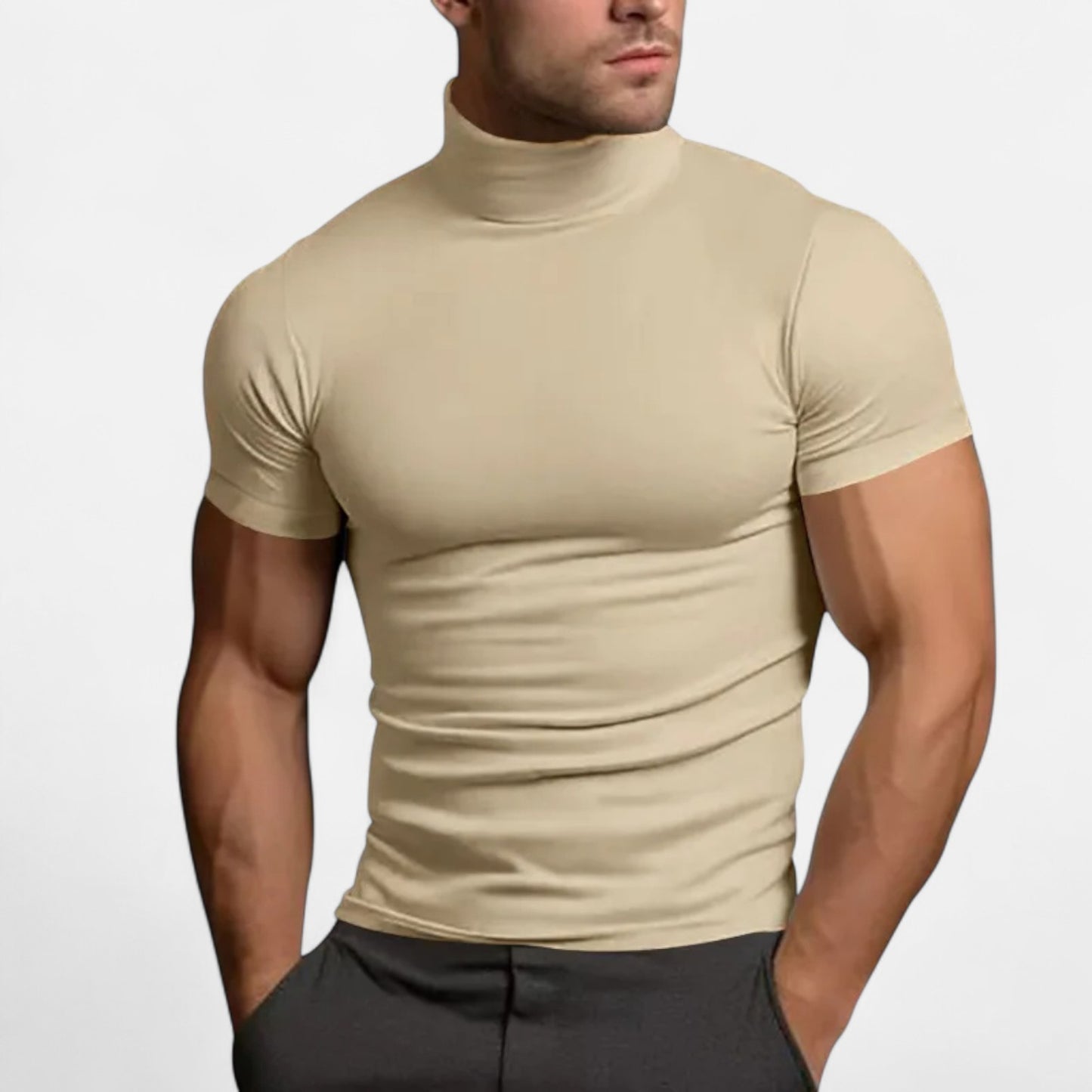VelroisMode | Men's Turtleneck T-Shirt – Effortless Style, Everyday Comfort