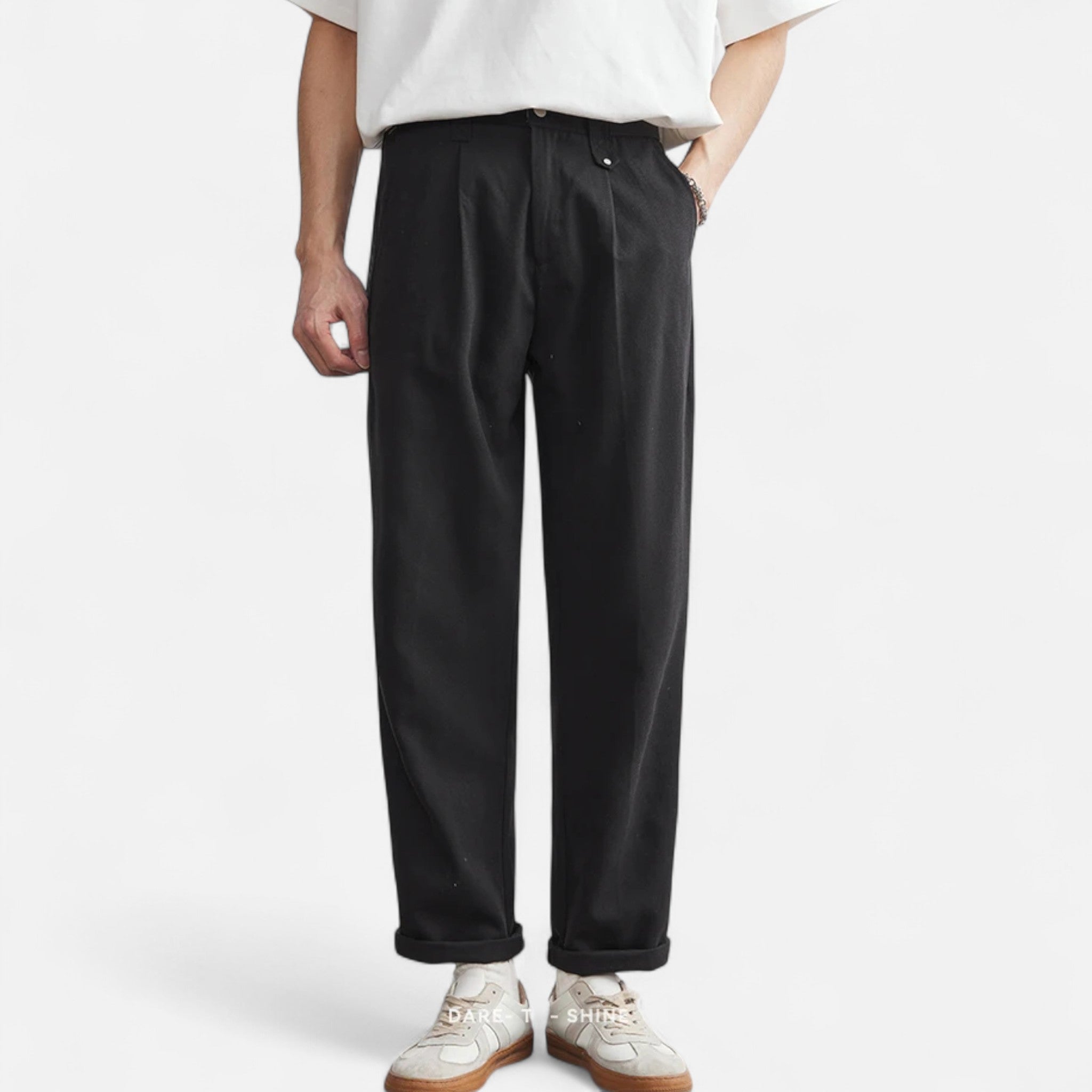 Velroismode | Men’s Straight Drape Casual Suit Pants