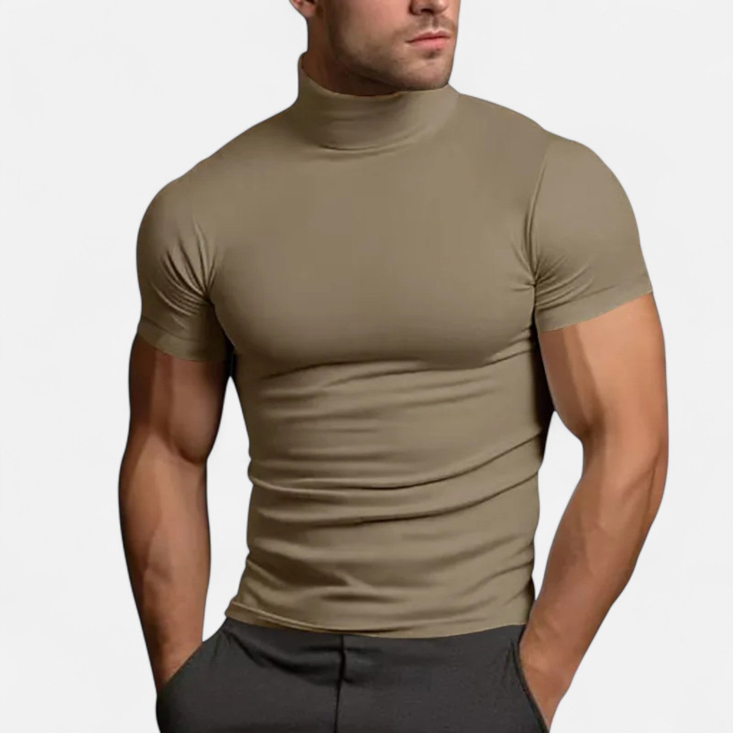 Velroismode | Men's Turtleneck T-Shirt