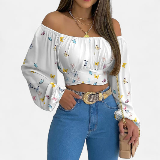 VelroisMode | Women's Chic Off-Shoulder Blouse – Effortless Elegance, Everyday Comfort