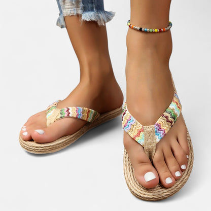 VelroisMode | Women's Comfortable Soft-Bottom Flip Flops – Effortless Elegance, Everyday Comfort
