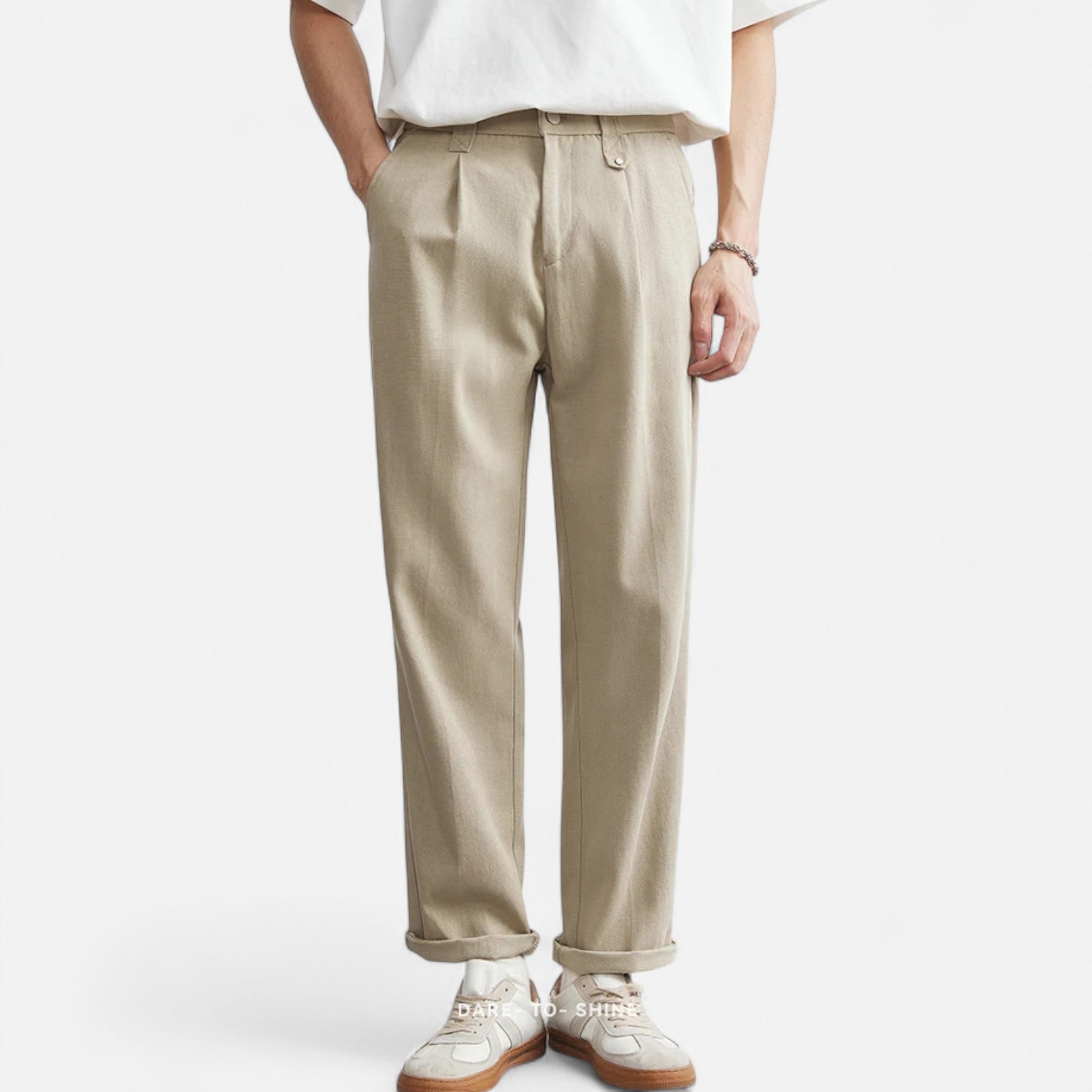 Velroismode | Men’s Straight Drape Casual Suit Pants