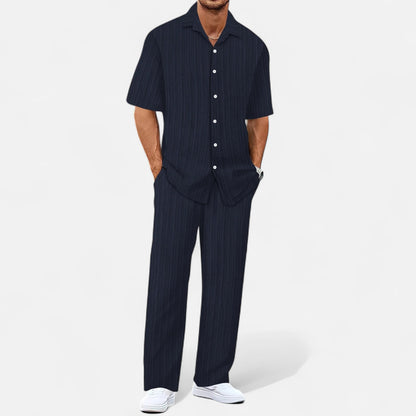 VelroisMode | Men's Casual Business Shirt & Trousers Set – Effortless Style, Everyday Comfort