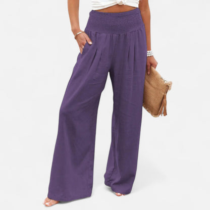 VelroisMode | Women's Cotton High-Waist Elastic Pants – Effortless Elegance, Everyday Comfort
