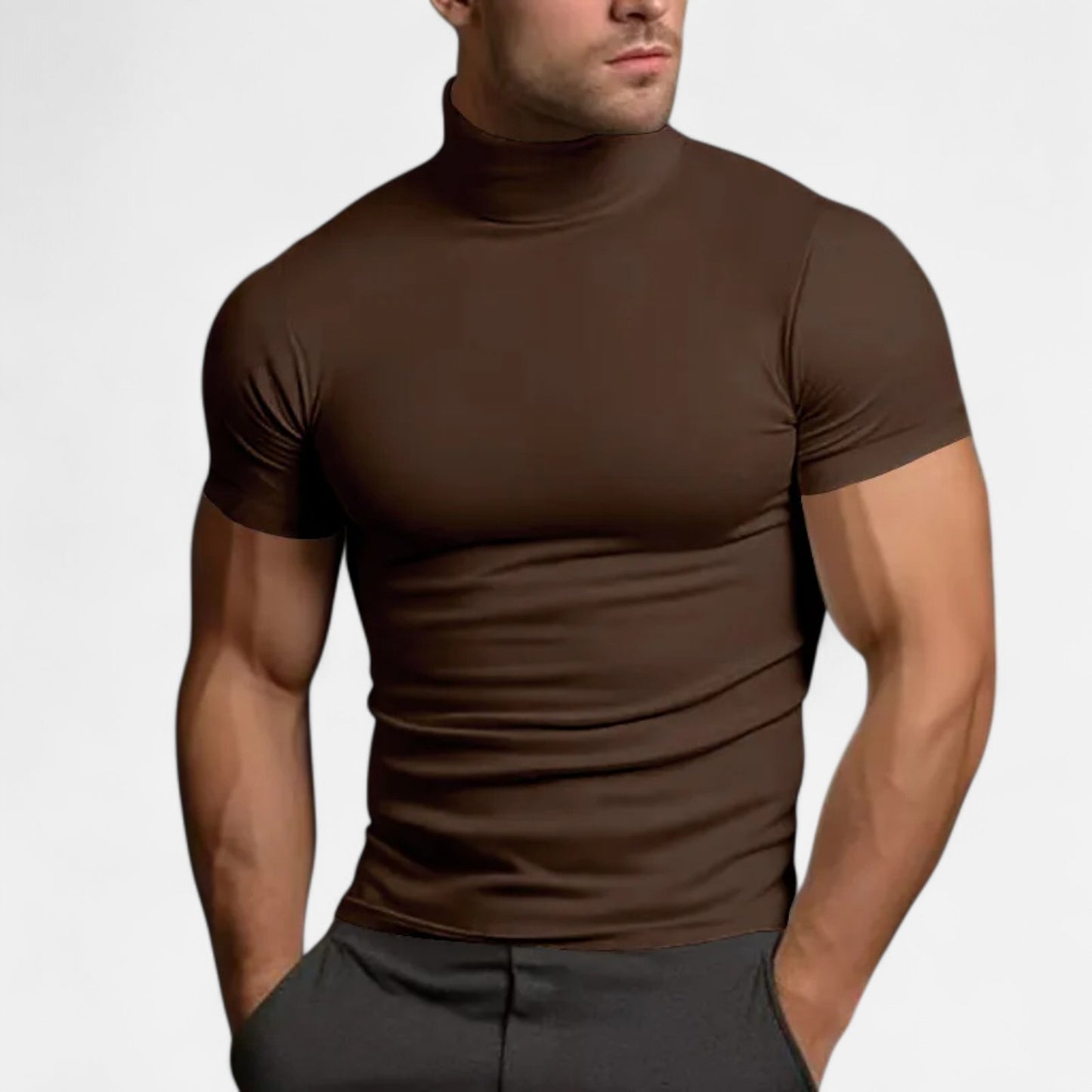 VelroisMode | Men's Turtleneck T-Shirt – Effortless Style, Everyday Comfort