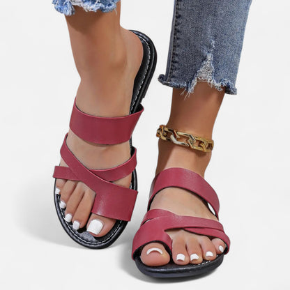 VelroisMode | Women's Minimalist Flat Sandals – Effortless Elegance, Everyday Comfort