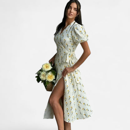 VelroisMode | Women's Light Floral Long Dress – Effortless Elegance, Everyday Comfort