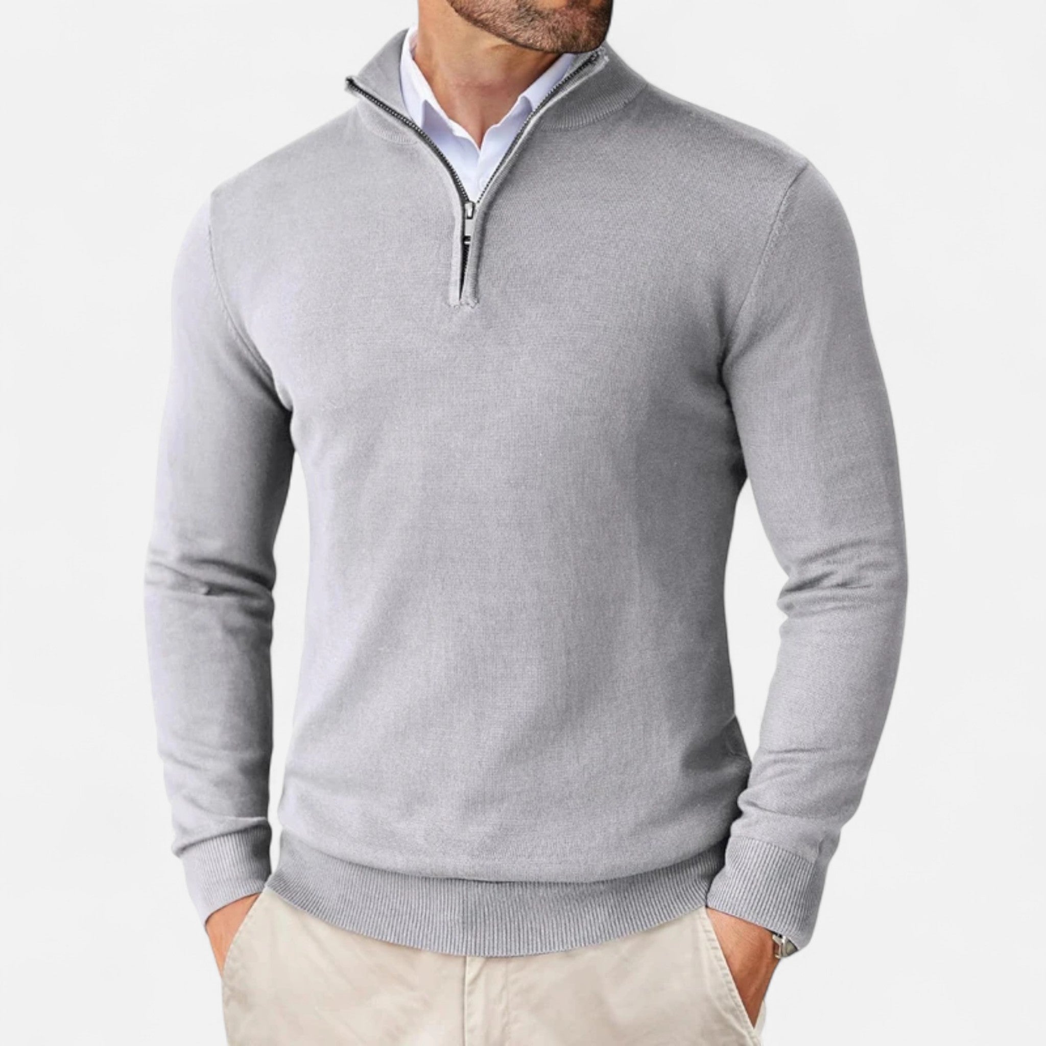 Velroismode | Men’s Slim Fit Zip-Up Sweater