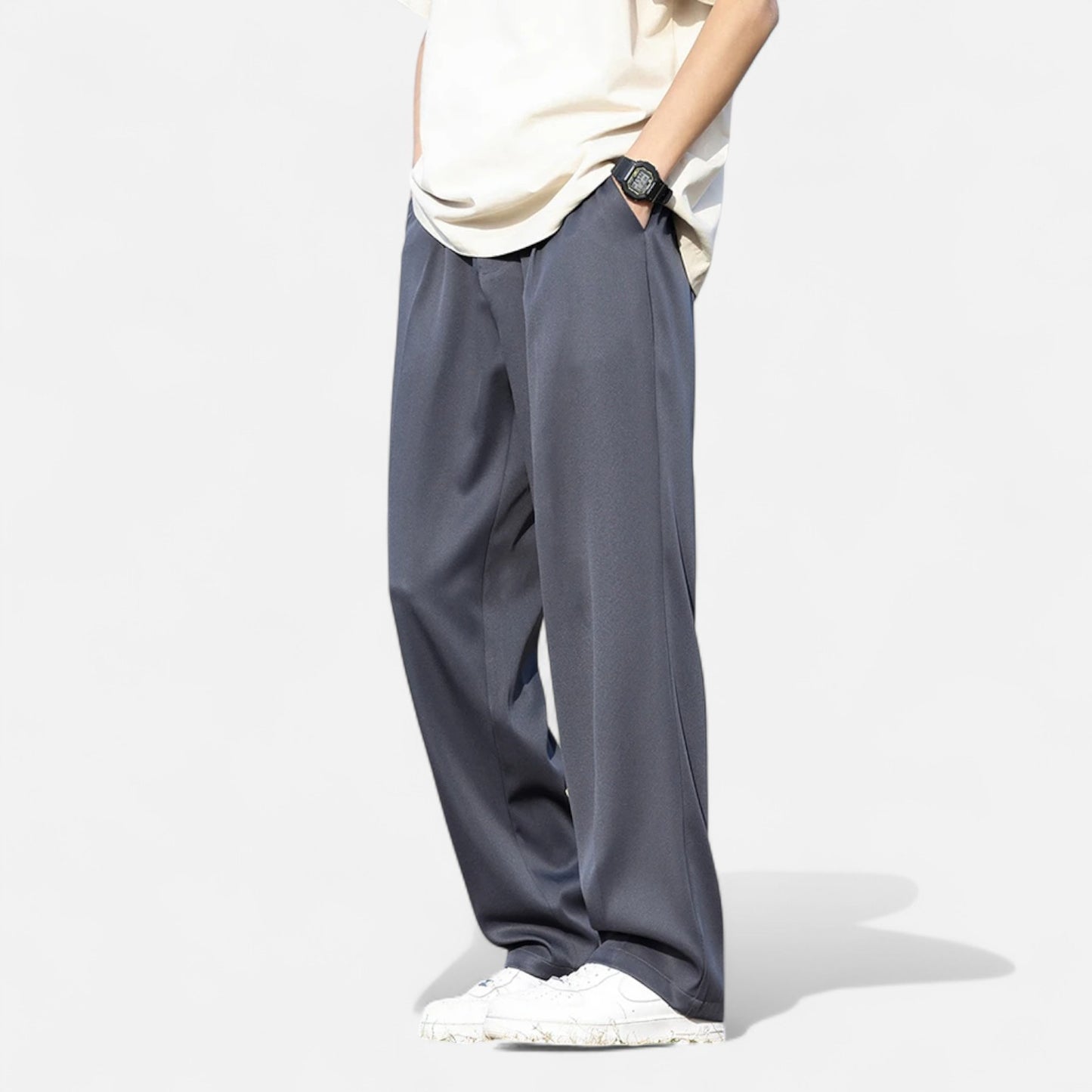 VelroisMode | Men's Light & Thin Semi-Wide Pants – Effortless Summer Comfort