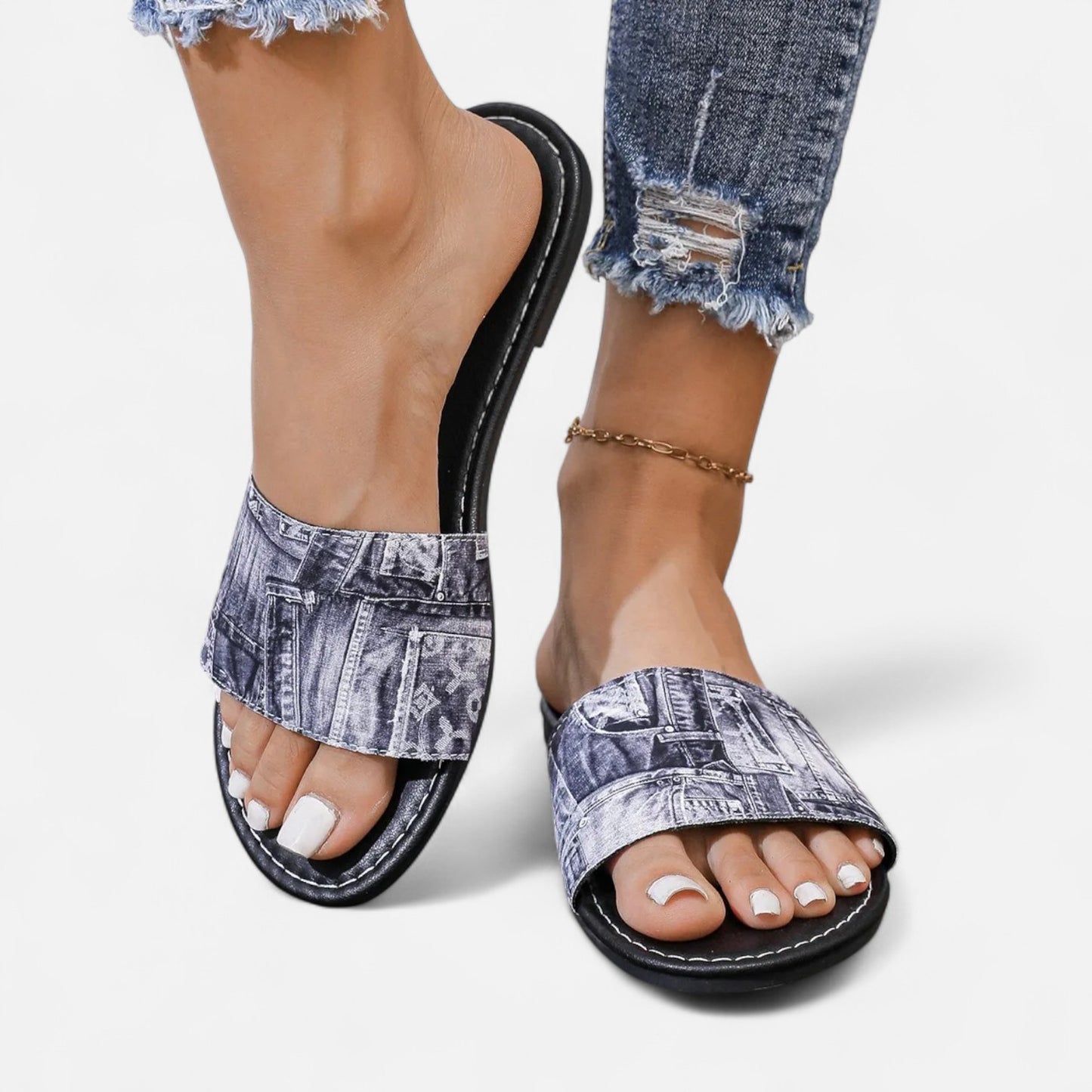 VelroisMode | Women's Minimalist Flat Sandals – Effortless Elegance, Everyday Comfort