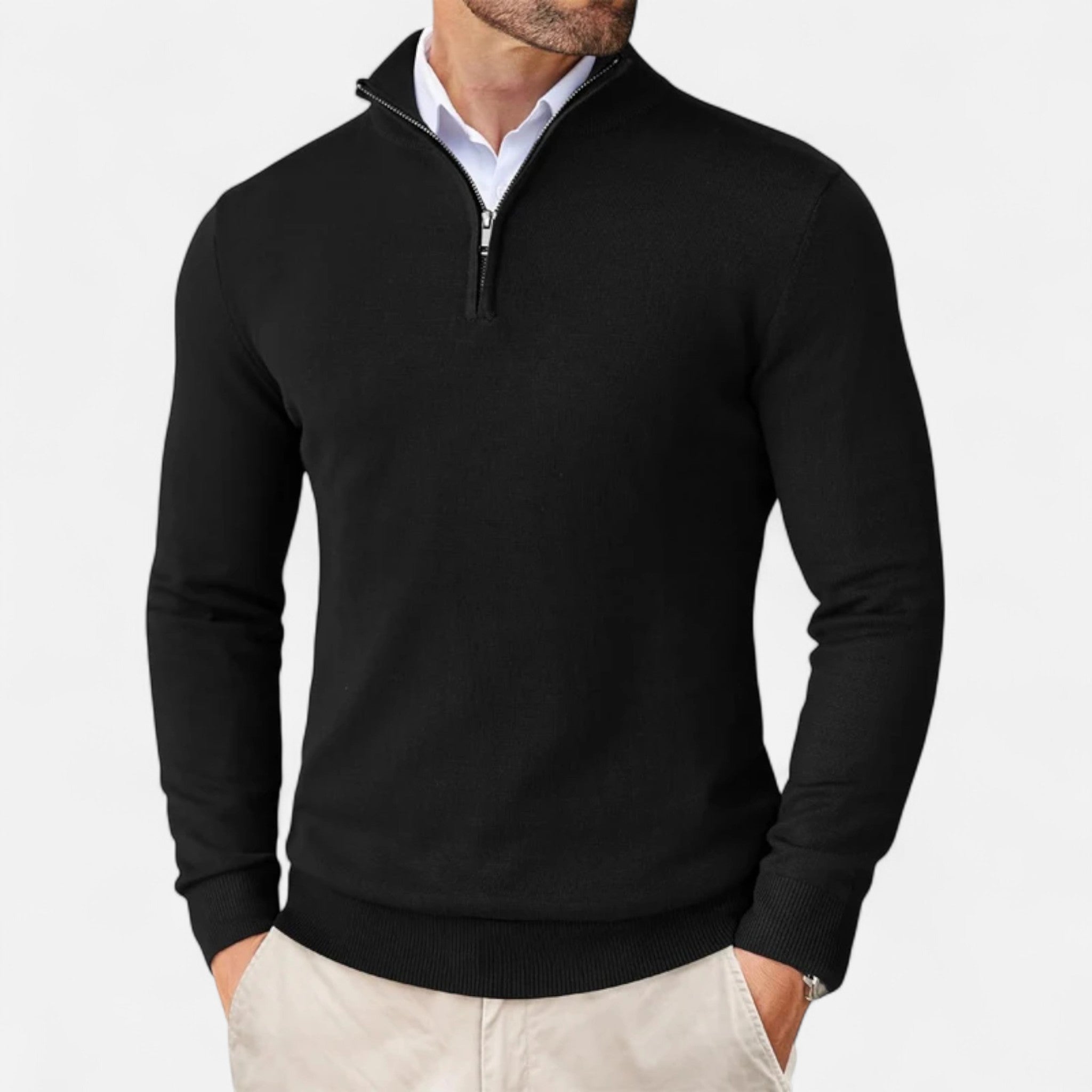 Velroismode | Men’s Slim Fit Zip-Up Sweater